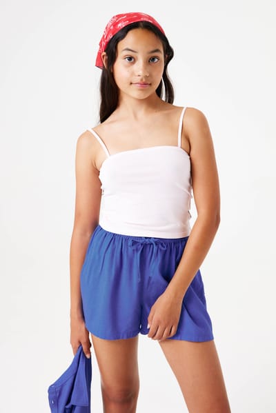GARCIA Meisjes Effen Shorts Blauw