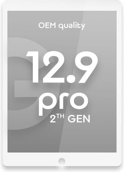 Geschikt Voor Apple iPad Pro (12.9) - (2e generatie) Display + touchscreen incl. Printplaat Flex Gesoldeerd - OEM Kwaliteit - Wit