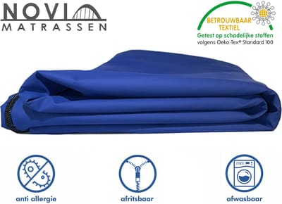 Novio Matrashoes - waterdichte matrasbeschermer met rits - incontinentie - 70x200cm - 14/15 kern