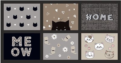 MD Entree - Deurmat - Schoonloopmat - Vision - Cutest Cats - 40 x 80 cm