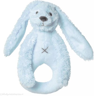 Happy Horse Konijn Richie Rammelaar - Blauw - Baby cadeau