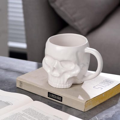 Skull Bar Waterbeker Creatieve Mok Keramische Beker Kantoor Koffiekop Eenvoudige Streek Moderne Niche Beker 580ml