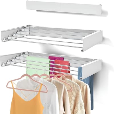 Wasrek Hangend Trapgat - Droogrek Ophangbaar - Voor Radiator, Deur, Balkon - Wasopslag