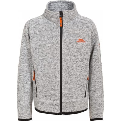 Trespass Childrens Boys Mario Full Zip Fleece Jacket (Grijze Mergel)
