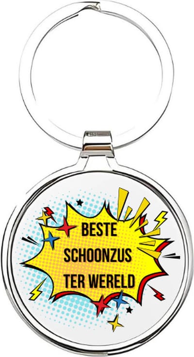 Akyol - Beste schoonzus ter wereld Sleutelhanger - zus - De liefste schoonzus - Schoonzus sleutelhanger - Zussen sleutelhanger - Sleutelhanger zus - Familie sleutelhanger - verjaardagscadeautje - Zus cadeau - Sister - zusje - 4 x 7,5 CM