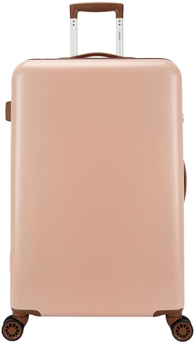 Decent RETRO Grote maat koffer 76x48x30 – Reiskoffer met wielen - Lichtgewicht koffer – Reiskoffer groot - Veilig TSA Cijferslot – Pink
