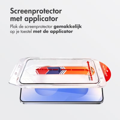 Accezz Screen Protector - Geschikt voor Samsung Galaxy S25 FE - Glas Screenprotector met Anti-dust Applicator