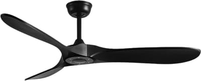 Livano Plafondventilator - Met Verlichting - Plafond Ventilator - Met Lamp - Plafonniere Met Ventilator - Zwart - 90cm