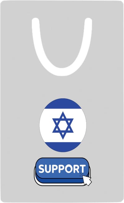 Hacebo® - Support Israël metalen boekenlegger- Israël - mensen die liefde willen geven aan Israel - degene die van Israël houden - supporten - oorlog - verjaardagscadeautje - gift - geschenk - kado Bladwijzer boekenleggers - 7.6 cm x 5cm