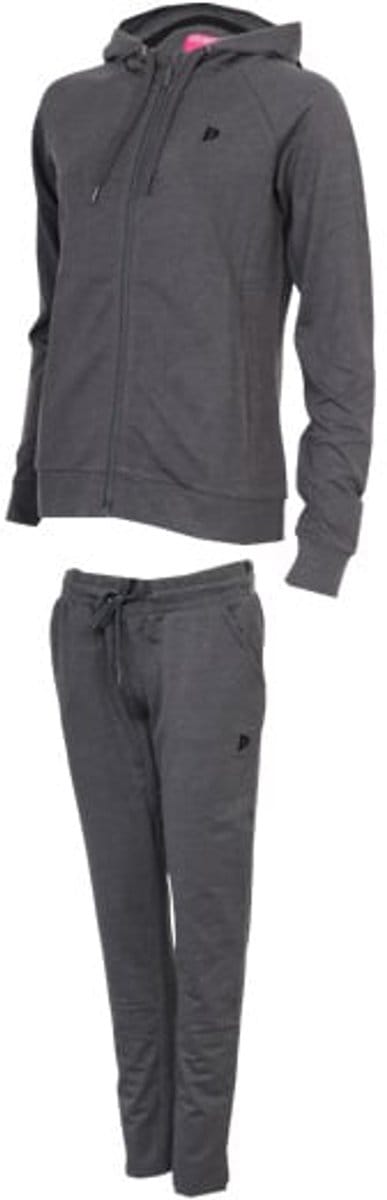 Donnay - Joggingsuit Nora - Joggingpak - Dames - Charcoal-marl (037) - maat S