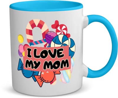 Akyol - mama cadeau koffiemok - theemok - blauw - Mama - moeder - met opdruk - mama - verjaardag - moederdag - mama cadeautjes - moederdag cadeau - verjaardag - liefste mama - leuk kado om te geven - 350 ML inhoud