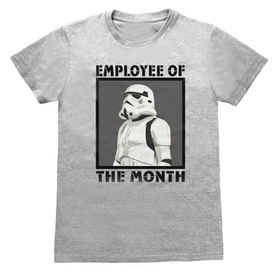 Star Wars Uniseks volwassen medewerker van de maand Stormtrooper T-Shirt (Grijze Heide)