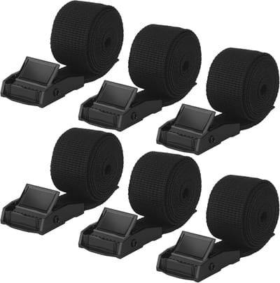 6x Korte Spanbanden Verstelbaar 100 cm - 250 kg Draagkracht - Voor Bagage, Fietsendrager en Camping