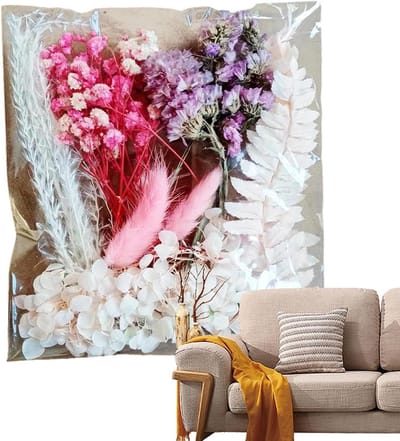 Gedroogde Bloemen - Droogbloemen set - Creatief Knutselen - Natuurlijke Schoonheid - 1 set - Roze