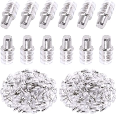 120 Stuks 5 mm Plankpennen met Rubberen Hulzen voor Meubels en Rekken