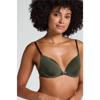 Hunkemöller Dames Lingerie Voorgevormde beugel bh Plunge - Groen - maat B70