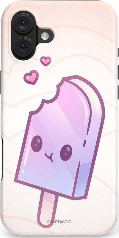 Casetastic hoesje geschikt voor Apple iPhone 16 Plus - MagSafe - Dubbellaagse bescherming - Zacht Paars IJs - Fashion Case - Wit Zand Lila
