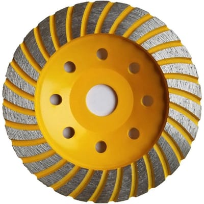 GELLDG 5" Diamantkop slijpschijf - Turbine diamant slijpschijf - Geschikt voor beton, graniet, steen, marmer en meer - 1 st.
