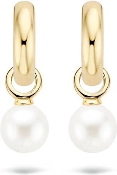 Blush Oorbelbedels 9046YPW -  Geel Goud (14Krt.) met Swarovski Parel