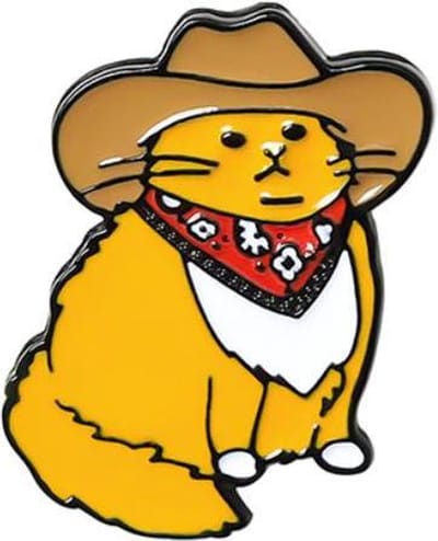 Kledingspeld - Pin - Broche - Enamel pins - Cowboy poes 1 stuks