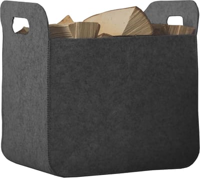 Vilten Opbergmand met Handgrepen - Multifunctioneel en Duurzaam - Antraciet 25 x 35 x 35 cm