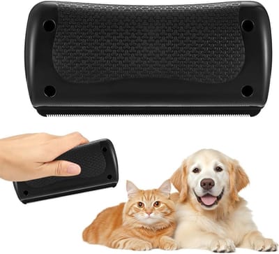 Hondenborstel en Kattenborstel voor Dierenverzorging, Ideaal voor Vachtverzorging en Ontklitten, Zwart