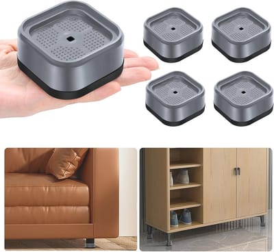 Set van 4 verstelbare meubelverhogers voor bed en bureau - zwaar belastbaar, hoogte 1-3 inch