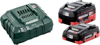 Metabo basisset 1x LiHD-accu 4,0 Ah 18 V CAS Li-ion-accu + 1x LiHD-accu 5,5 Ah + oplader ASC 55 ( 685160000 )