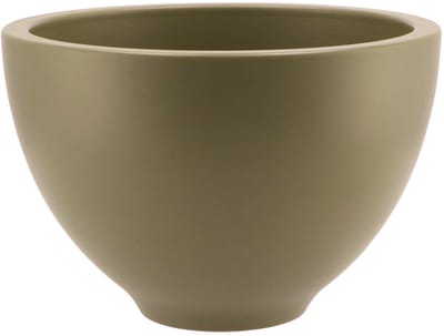 DK Design Bloempot/plantenpot Vinci - olijfgroen mat - voor kamerplant - D18 x H27 cm