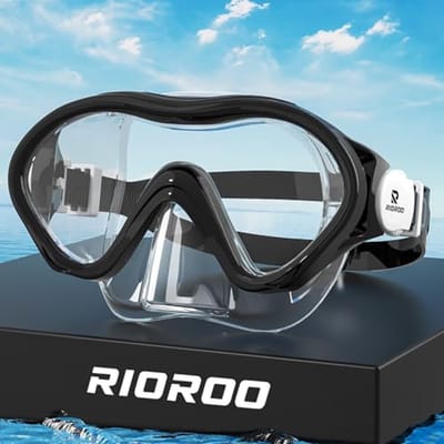 SnelShoppen - Duikbril voor Kinderen, Zwembril voor Jongens en Meisjes, Snorkelmasker met Neusafdekking, Anti-condens, Anti-lek, 180 Graden Panorama,