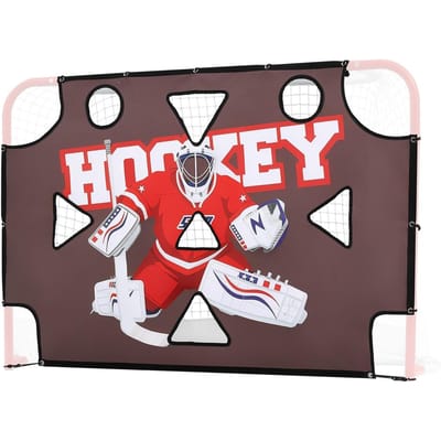 Cible de tir pour gardien de hockey de rue, Cible d'entraînement pour gardien de hockey sur glace Shooter Tutor, Filet Premium résistant aux déchirures avec 11 trous, Cibles faciles à fixer,