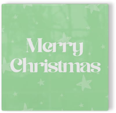 Tegeltje Merry Christmas – lichtgroen – kerst tegeltje – tegeltje met tekst