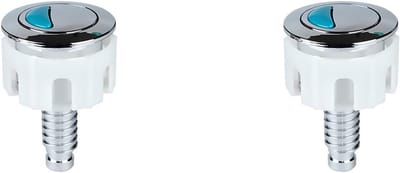Toilet Doorspoelknop - Dubbele Spoelbak Knop - Badkamer Reparatie - Verstelbaar Diafragma - 38-49 mm - Zilverkleurig