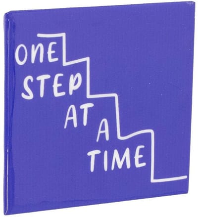 Tegeltje One step at a time - Inspirerende decoratie - Perfect cadeau