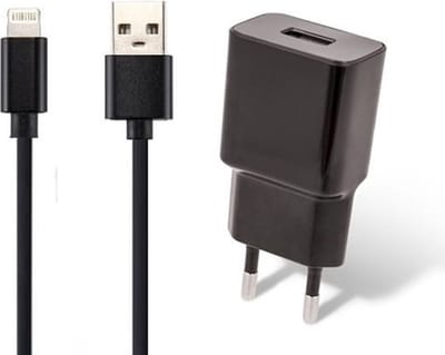 OneOne 2A lader + 3,0m geweven OneOne Lightning kabel. Universele 2A oplader adapter past op Apple iPhone XR, iPhone XS, iPhone XS Max, iPhone 10, iPhone 11, 11 Pro, 11Pro Max, iPhone 12, 12 Mini, 12 Pro