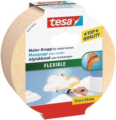 tesa KURVEN 56533-00001-00 Schilderstape Beige (l x b) 25 m x 25 mm 1 stuk(s)