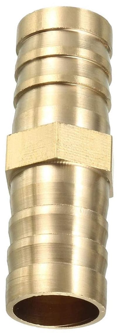 ONF3 - Messing Slangweerhaak - Koppeling 16 mm - Corrosiebestendig en Ductiel - Goud - Verbinding voor Lucht en Water - Geschikt voor Slangen en...