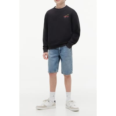 Tommy Hilfiger Boys Tommy Seasonal Sweater Washed Black Größe: 6 | Strickjacken Outlet | kids | Schwarz