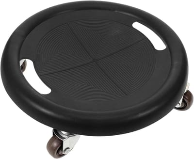 Buiktrainingsschijf - Schuifschijf Fitness - Core Workout - Stil en Duurzaam - 25 x 25 x 6.5 cm - Zwart