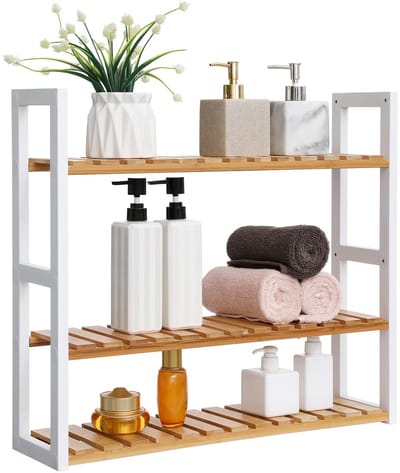 SONGMICS - Stellingkast - Opbergrek - 3 Verstelbare Planken - Wandmontage