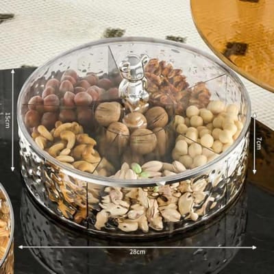 Woonkamer Salontafel Gedroogd Fruit Doos Huis Multi-vak Snoepschaal met Deksel Fruitdoos Nieuw Uniek Trendy Snack Schaal