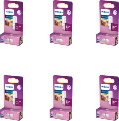 Philips Voordeelverpakking - G9 - LED Capsulelamp - 40W - Dimbaar - Warmwit Licht - Set van 6 Stuks