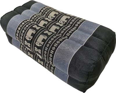 Fine Asianliving Thaise Kussen Yoga Blok 35x15x10cm Meditatie Nekkussen Steun Zwart Olifanten Meditatie Mat Matras