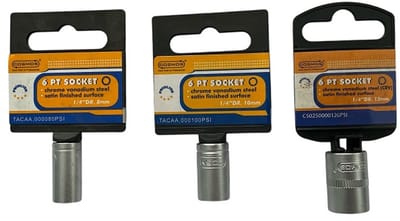 Cosmos doppenset - dopsleutelset zeskantdoppen - 1/4" 8 - 10 - 12mm - set 3 stuks