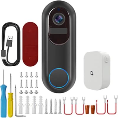 Video Deurbel - Slimme Camera - Huisbeveiliging - Nachtzicht HD - 1080P FHD - Zwart