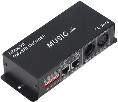 Allecto - DMX-decoder - 4-kanaals LED-controller - Ideaal voor studio-opnames - DC12V-24V - Betrouwbare driver - Geschikt voor LED-striplicht ...