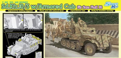 Dragon Modelbouwpakket Militaire voertuigen - 6677 2024 versie Sd.Kfz.10/5 met gepantserde cabinebont 2 cm luchtafweergeschut 38 Plastic - 1:35 - Modelbouw