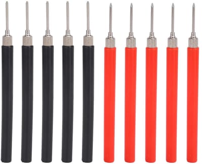 Testsondepen Set - Meetpennen Multimeter - Circuit Testen - Schroefverbinding - 30V AC/60V DC 24A - Rood Zwart