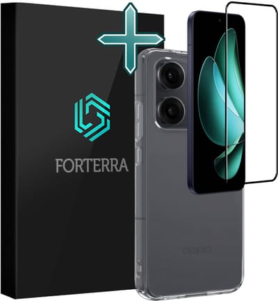 Hoesje Met Screenprotector - Geschikt voor Oppo Reno 13 Pro - Sterk & Shockproof - Telefoon Hoes - Back Cover - Siliconen Case - Transparant