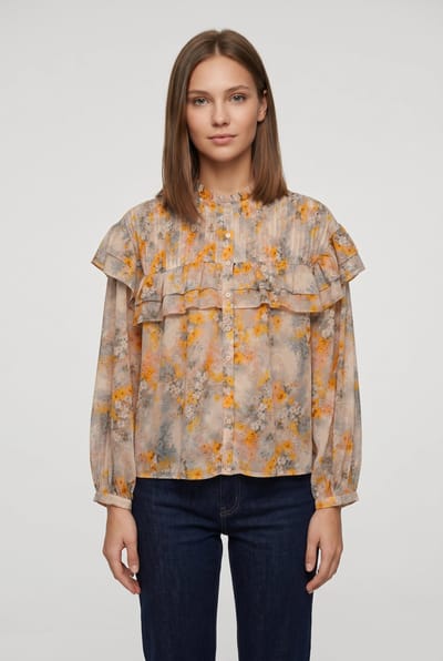 & Other Stories Alina Blouse Yellow Maat: XS | Longsleeves Outlet | Dames | Grijs